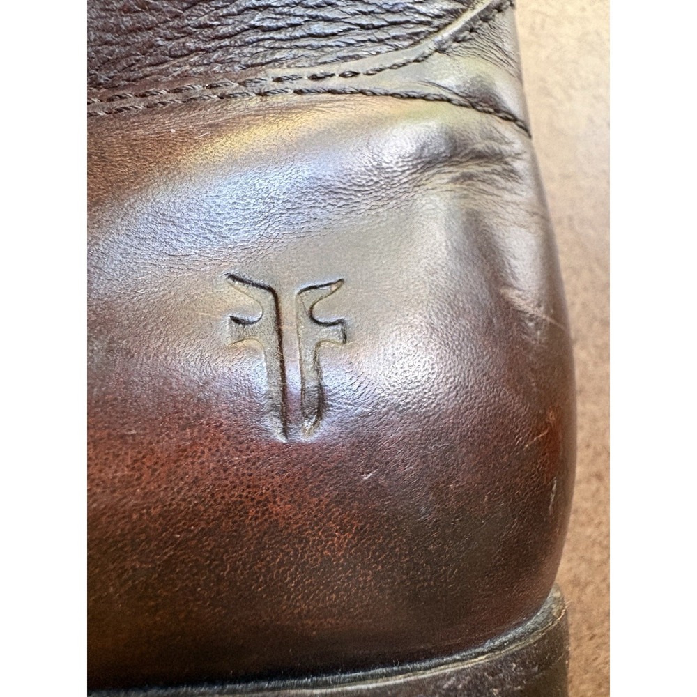 Frye Campus Tall Riding Boots Women's 7 B Brown Leather Made in Mexico - Picture 6 of 11